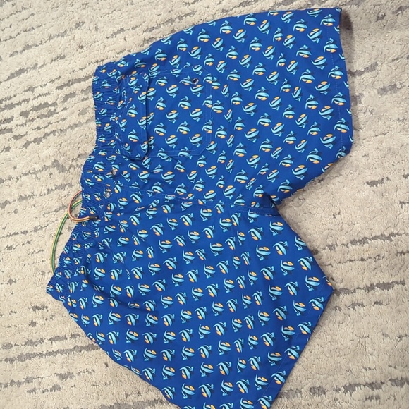 Bugatchi Archer Fish Print Swim Trunks - Picture 14 of 14